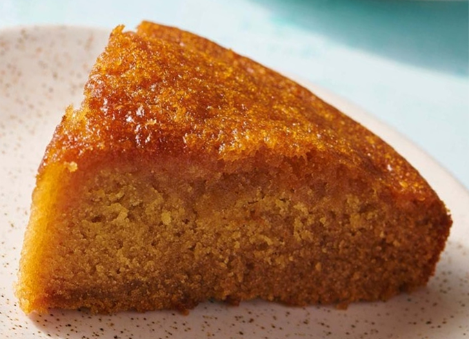 slice of irish honey cake served on a plate
