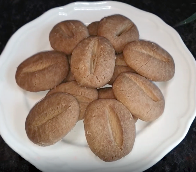 king driver biscuits arranged in a starburst pattern on a white plate