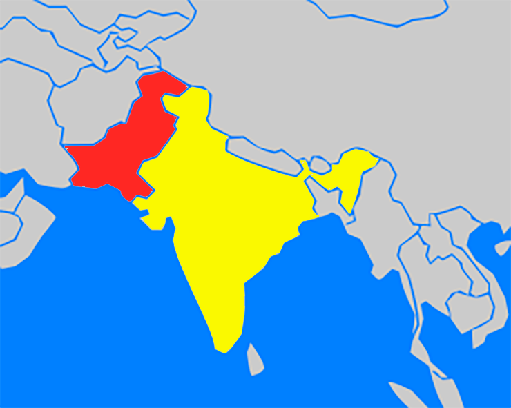 image of Pakistan, in relation to India and Southeast Asia.