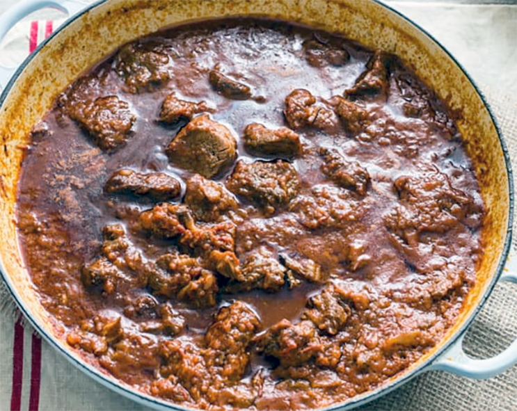 Stracotto alla Romana beef stew served in a cocotte