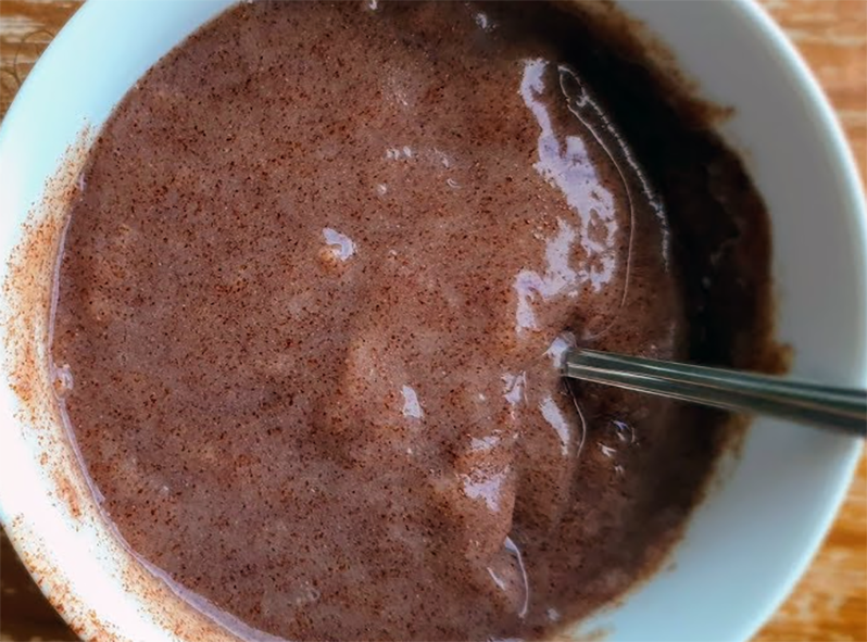 ting, Botswanan thick millet porridge in a bowl