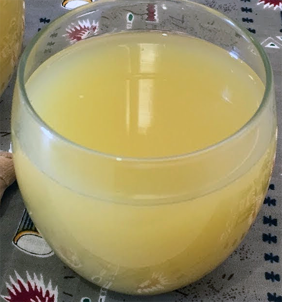 togolese ginger juice in a glass